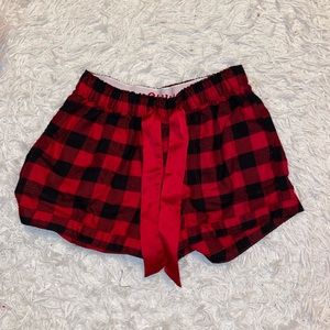 plaid sleep shorts